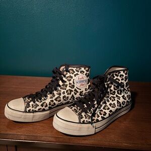 Converse Chuck 70 High Top. Leopard print vintage. Womens size 9.5.